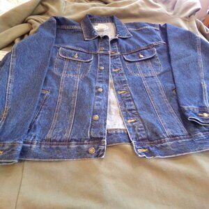 Wrangler Jacket Men's Size XL Blue Denim Rugged Wear